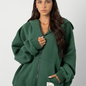 Comfrt Affirmation Zip Hoodie and Wide Leg Sweatpants Set